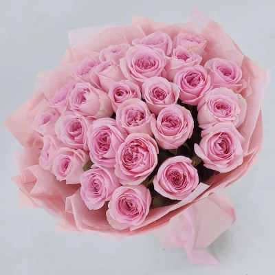 Букет из нежно-розовых роз – элегантность в каждом лепестке Апатиты Мурманская область
